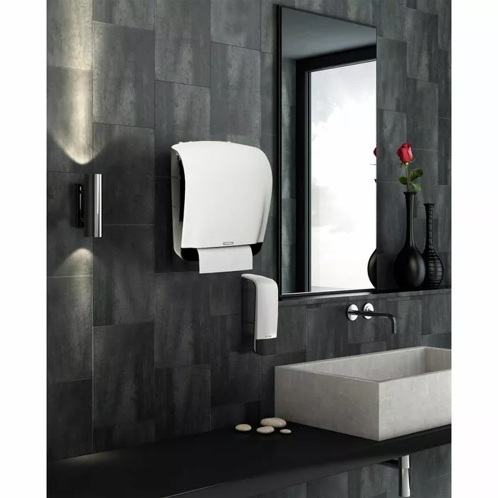 Katrin Handtuchspender Inclusive, 90045, Kunststoff, Für 800 Falthandtücher, Weiß 2 Katrin Handtuchspender Inclusive, 90045, Kunststoff, Für 800 Falthandtücher, Weiß – Bild 2