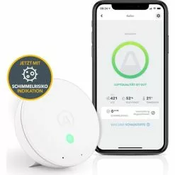 Airthings Thermo-Hygrometer Wave Mini, VOC, App-fähig, Bluetooth -Tischlampen Verkäufe c213e3c85a49df84fa8208d89140820d2ef13766 thermo hygrometer airthings wave mini