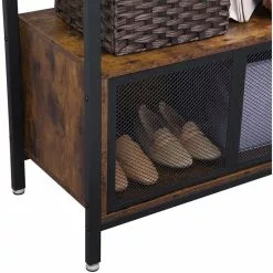 Vasagle Garderobenständer XHSR22BX, Vintage, Mit Schuhablage, Metall / Holz, Schwarz / Braun -Tischlampen Verkäufe c2e8526e1e09fd07ea5566adabfb8fdef3cf1eea garderobenstaender vasagle xhsr22bx vintage