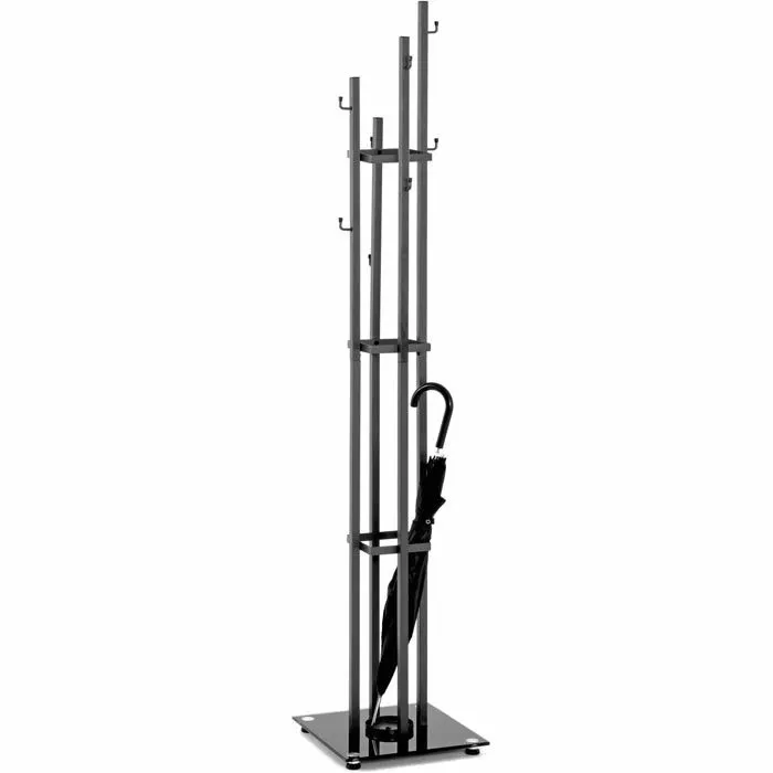 Haku-Möbel Garderobenständer 19863, Mit 8 Haken, Metall, Anthrazit 2 Haku-Möbel Garderobenständer 19863, Mit 8 Haken, Metall, Anthrazit – Bild 2