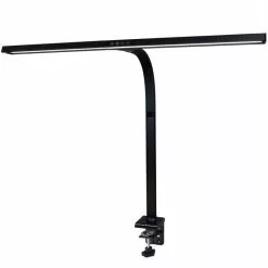 FeinTech Schreibtischlampe LTL00321, Tischklemme, Dimmbar, Schwarz