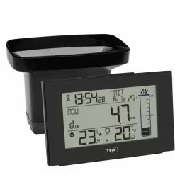 TFA Regenmesser 47.3006.01 Splash Digital Funk, Mit Außenthermometer