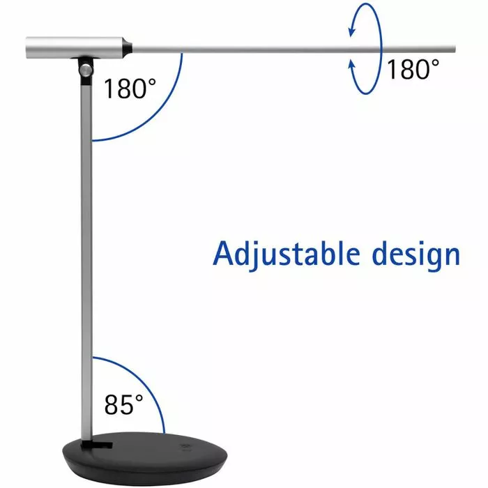 Maul Schreibtischlampe Maulrubia LED, Dimmbar, USB, Standfuß, Silber 4 Maul Schreibtischlampe Maulrubia LED, Dimmbar, USB, Standfuß, Silber – Bild 4