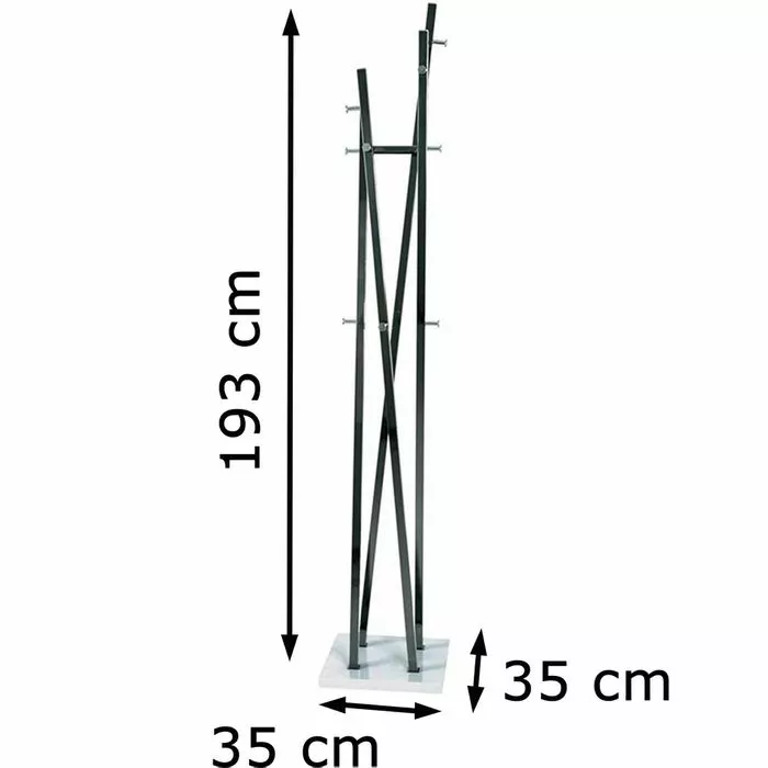 Haku-Möbel Garderobenständer 89887, Mit 12 Haken, Metall, Chrom Dunkel 3 Haku-Möbel Garderobenständer 89887, Mit 12 Haken, Metall, Chrom Dunkel – Bild 3