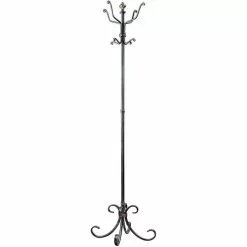 Haku-Möbel Garderobenständer 88783, Mit 8 Haken, Metall, Anthrazit