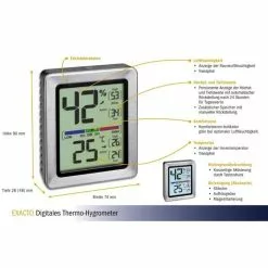 TFA Thermo-Hygrometer 30.5047.54 Exacto Digital, Für Innen, Edelstahlrahmen -Tischlampen Verkäufe cfc1963484f34a29f46ced0beb92cb2163e7c182 thermo hygrometer tfa 30.5047.54 exacto innen