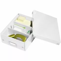 Leitz Aufbewahrungsbox 6057-00-01 Click&Store 4,5L, Mit Deckel, Pappe, Weiß, A5, 22 X 28 X 10cm -Tischlampen Verkäufe cfe03ee61d48739943421e29f5807fd0614413f5 aufbewahrungsbox leitz 6057 00 01 clickundstore 4 5l