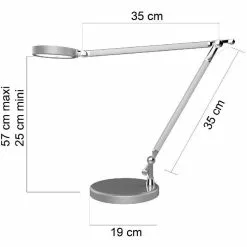 Unilux Schreibtischlampe Senza LED, Dimmbar, Silber, Standfuß -Tischlampen Verkäufe d1484aed7198969722e057c9354c76cb19452fbc schreibtischlampe unilux senza led
