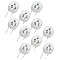 LEDmaxx Lampenfassung Renovier-Fassung GU10, Mit 11 Cm Leitung, 10 Stück