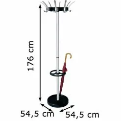 Kerkmann Garderobenständer Public Classic, 6277, Mit 24 Haken, Metall, Silber / Schwarz -Tischlampen Verkäufe d41b9748d92d7d7522eaf52698c16d0c26e638bf garderobenstaender kerkmann public classic 6277