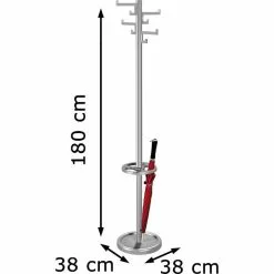 Kerkmann Garderobenständer Nevada, 6900, Mit 8 Haken, Metall, Silber -Tischlampen Verkäufe d5fe2827920d72203afb4f9d5947bc5dfd21dcb8 garderobenstaender kerkmann nevada 6900