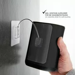 Bremermann WC-Bürste WC-Garnitur Barbena, Schwarz, Bürstenhalter Aus Edelstahl, Zur Wandmontage -Tischlampen Verkäufe d7642a5ba771e575eefe5b3cd211a3a23fa4b4e0 wc buerste bremermann wc garnitur barbena schwarz