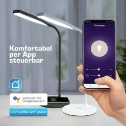 InLine Schreibtischlampe SmartHome Schwarz LED, Dimmbar, USB, QI-Ladegerät, App-fähig, Standfuß -Tischlampen Verkäufe d80d24993eb8d6bb72f4cfc123975a7c2c6b6b01 schreibtischlampe inline smarthome led schwarz