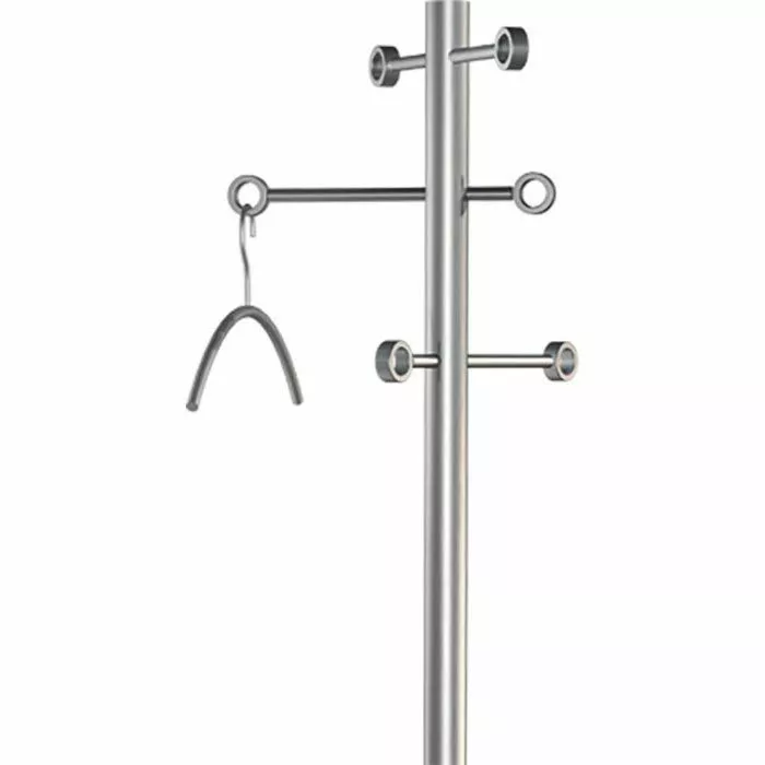 Kerkmann Garderobenständer Easy, 6114, Mit 6 Haken, Edelstahl, Silber 3 Kerkmann Garderobenständer Easy, 6114, Mit 6 Haken, Edelstahl, Silber – Bild 3