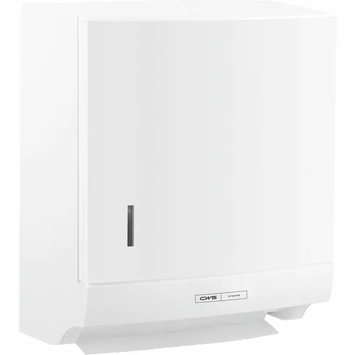 CWS Handtuchspender Paradise Paper Slim, 4621000, Kunststoff, Panel, Druckknopf, 300 Tücher, Weiß 6 CWS Handtuchspender Paradise Paper Slim, 4621000, Kunststoff, Panel, Druckknopf, 300 Tücher, Weiß – Bild 6