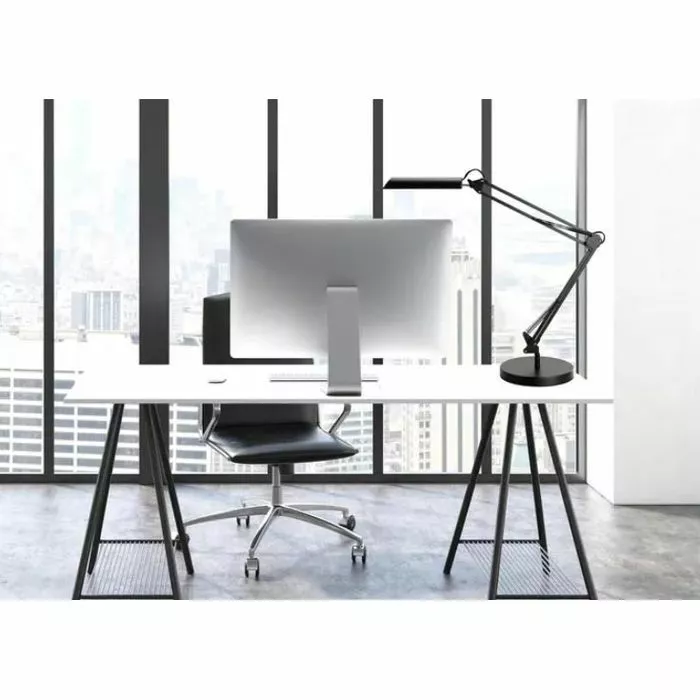 Unilux Schreibtischlampe Swingo LED, Standfuß, Tischklemme, Dimmbar, Weiß 4 Unilux Schreibtischlampe Swingo LED, Standfuß, Tischklemme, Dimmbar, Weiß – Bild 4