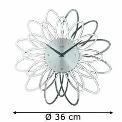 AMS Wanduhr 9362 Quarzuhr, Ø 36 Cm, Lautlos, Metall-Ziffernblatt, Silber -Tischlampen Verkäufe df302ca9d673bc119a584bfdc5b313a0ca29c795 wanduhr ams 9362 quarzuhr