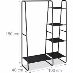 Relaxdays Garderobenständer 10028912, Mit 5 Ablagen, Metall, Schwarz 15 Relaxdays Garderobenständer 10028912, Mit 5 Ablagen, Metall, Schwarz -Tischlampen Verkäufe e077e72c294979c4fd105cfaac2cd2f07c104c81 garderobenstaender relaxdays 10028912
