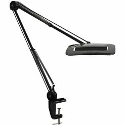 Luxo Schreibtischlampe Split LED, Dimmbar, Schwarz, Mit Tischklemme