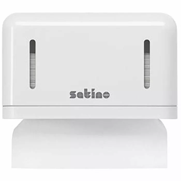 Satino Handtuchspender Mini, Kunststoff, Für 250 Falthandtücher, Weiß 2 Satino Handtuchspender Mini, Kunststoff, Für 250 Falthandtücher, Weiß – Bild 2