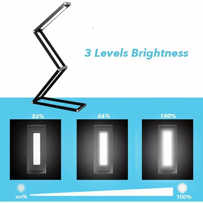Infitronic Schreibtischlampe INLEDPLB LED, Dimmbar, Schwarz, USB, Faltbar, Standfuß, Mit Akku 4 Infitronic Schreibtischlampe INLEDPLB LED, Dimmbar, Schwarz, USB, Faltbar, Standfuß, Mit Akku – Bild 4