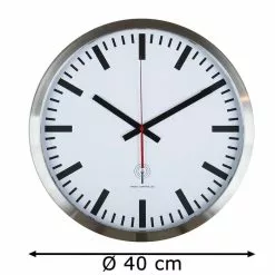 Eurotime Wanduhr 56862 Funkuhr, Ø 40 Cm, Edelstahl, Silber -Tischlampen Verkäufe e49894ac7bafd2916378ff9f197e05b911351d25 wanduhr eurotime 56862 funkuhr