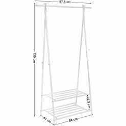 Songmics Garderobenständer HSR05W, Mit Schuhablage, Metall, Weiß -Tischlampen Verkäufe e5287f531c53d095b4fe14fc3326081a48a215ec garderobenstaender songmics hsr05w
