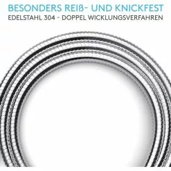 Bächlein Duschschlauch 2 M, Aus Edelstahl, Mit Verdrehschutz, Silber -Tischlampen Verkäufe e6cb1ebcac8ee117ca2f16150f8705e83c3143b8 duschschlauch baechlein 2 m