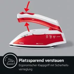 AEG Bügeleisen DBT 800 Motion, Rot, Reisedampfbügeleisen, Klappbar, 800 Watt, 60ml -Tischlampen Verkäufe e862d7b588de323c0fb001339695f5282847ea05 buegeleisen aeg dbt 800 motion rot