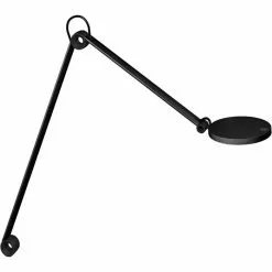Waldmann Schreibtischlampe PARA.MI FTL 102 R LED, Dimmbar, Schwarz, Doppelgelenkarm, Rund
