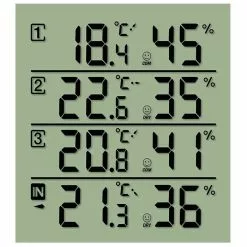 Bresser Thermo-Hygrometer Temeo Hygro Quadro, Für Innen Und Außen, Inkl. 3 Funk-Sensoren -Tischlampen Verkäufe ea57c8b26fc0baab24565885aafe528ab0c358b1 thermo hygrometer bresser temeo hygro quadro funk
