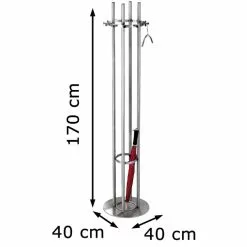 Kerkmann Garderobenständer Aristo, 6045, Mit 12 Haken, Edelstahl, Silber -Tischlampen Verkäufe ee9c59614b6b3ace8f4dfe459ab73e94442391a0 garderobenstaender kerkmann aristo 6045