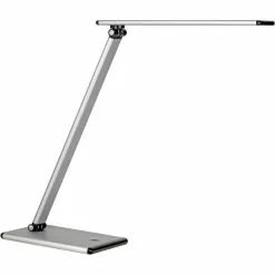 Unilux Schreibtischlampe Terra LED, Dimmbar, Silber, Mit Standfuß