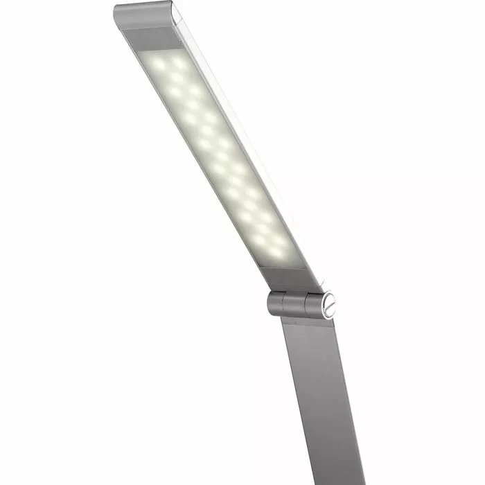 Alco Schreibtischlampe 924 LED, Dimmbar, Silber, Mit Standfuß 2 Alco Schreibtischlampe 924 LED, Dimmbar, Silber, Mit Standfuß – Bild 2