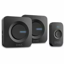 Eaxus Türklingel Drahtlose Türklingel, Funk Set Mit 2 Empfängern, Kabellos, Bis 200 M