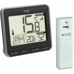 TFA Thermometer 30.3069.01 Prio, Innen/außen, Digital, Mit Hygrometer, Inkl. Funk-Sensor