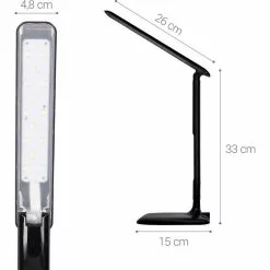 Kwmobile Schreibtischlampe LED, Dimmbar, USB, Uhr, Temperatur, Kalender, Schwarz -Tischlampen Verkäufe f306e882a24d4a93ffded665725a07427b710b18 schreibtischlampe kwmobile led