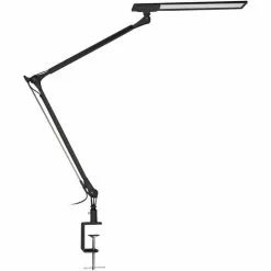 Navaris Schreibtischlampe LED, Tischklemme, Dimmbar, Schwarz