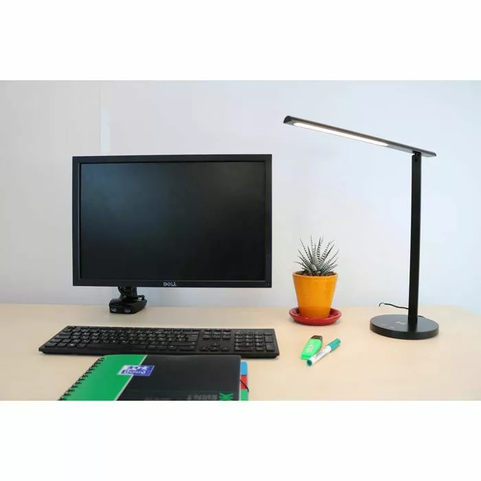 Unilux Schreibtischlampe Diva Schwarz, Dimmbar, USB, Qi-Ladegerät, Mit Standfuß 5 Unilux Schreibtischlampe Diva Schwarz, Dimmbar, USB, Qi-Ladegerät, Mit Standfuß – Bild 5