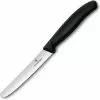 Victorinox Gemüsemesser Swiss Classic 6.7833, Tomatenmesser, Schwarz, Klinge 11cm Wellenschliff