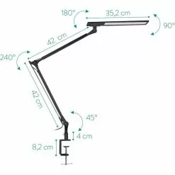 Navaris Schreibtischlampe LED, Tischklemme, Dimmbar, Schwarz -Tischlampen Verkäufe ffd8bc3c7b9e17ff6709cb9631e34afcb6e7be29 schreibtischlampe navaris led