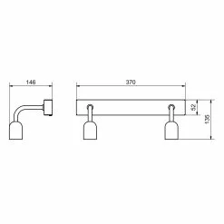 Belid Regal Wall Lamp 2, Matt Black -Tischlampen Verkäufe belid regal wall lamp matt black 9
