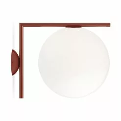 Flos IC Lights C/W2 Ceiling/Wall Lamp, Burgundy Red