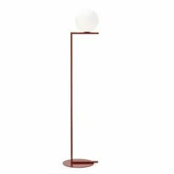 Flos IC Lights F1 Floor Lamp, Burgundy Red