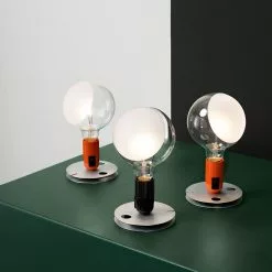 Flos Lampadina Table Lamp, Orange -Tischlampen Verkäufe flos lampadina tischleuchte led schwarz 2 1