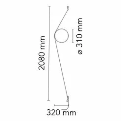 Flos Wirering Wall Lamp, Grey Cable/Gold Ring -Tischlampen Verkäufe flos wirering wall lamp grey cable 2