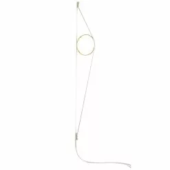 Flos Wirering Wall Lamp, White Cable/Gold Ring