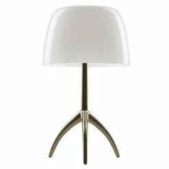 Foscarini Lumiere Table Lamp, Champagne/White