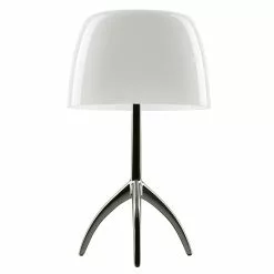 Foscarini Lumiere Table Lamp Dimmer, Black Chrome/Warm White