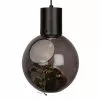 Globen Lighting Mini Hole Pendant/Table Lamp, Smoke/Matte Black